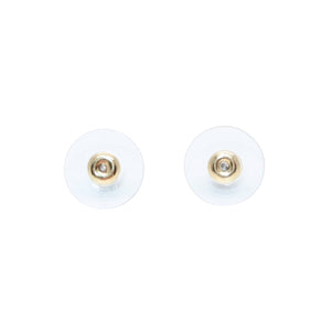 CHANEL Chanel earrings here mark button brown glitter silver 06P earrings mini button brown glitter 06P SV Good Condition Used 4a000624