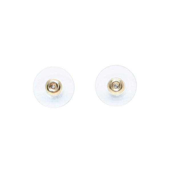 CHANEL Chanel earrings here mark button brown glitter silver 06P earrings mini button brown glitter 06P SV Good Condition Used 4a000624