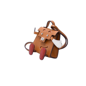 極美品 HERMES エルメス ケリードールチャーム タデラクト×シェブルミゾル オレンジ×ブラウン×ブラック U刻印 アクセサリー 中古 4a001435