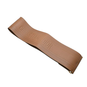 Very good condition CHRISTIAN DIOR D WAIST BELT D waist belt 23-MA-0290 Size 75 Leather Embossed logo Used 4a001559