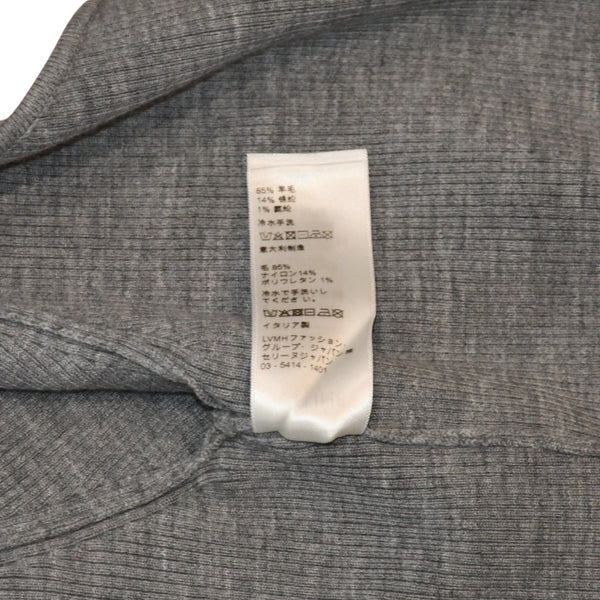 新品未使用 CELINE セリーヌ クロップド ニットカーディガン 2A67S237P サイズM ウール グレー トリオンフ刺繍 中古 4a001739
