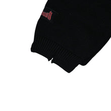 画像をギャラリービューアに読み込む, 極美品 AMBUSH アンブッシュ KNIT ZIP CARDIGAN ニット カーディガン 12115083 ブラック ワッペン ショート丈 Vネック ダメージ加工 23AW 中古 4a001738