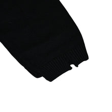 画像をギャラリービューアに読み込む, 極美品 AMBUSH アンブッシュ KNIT ZIP CARDIGAN ニット カーディガン 12115083 ブラック ワッペン ショート丈 Vネック ダメージ加工 23AW 中古 4a001738