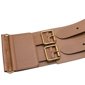 Very good condition CHRISTIAN DIOR D WAIST BELT D waist belt 23-MA-0290 Size 75 Leather Embossed logo Used 4a001559