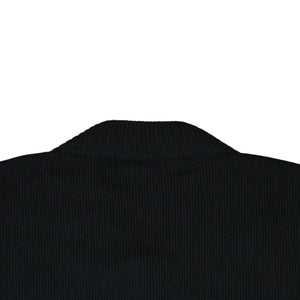 Very good condition AMBUSH KNIT ZIP CARDIGAN Knit Cardigan 12115083 Black Patch Short Length V Neck Distressed 23AW Used 4a001738