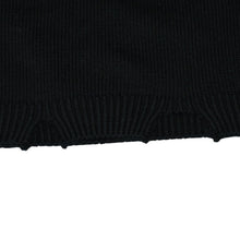 画像をギャラリービューアに読み込む, 極美品 AMBUSH アンブッシュ KNIT ZIP CARDIGAN ニット カーディガン 12115083 ブラック ワッペン ショート丈 Vネック ダメージ加工 23AW 中古 4a001738