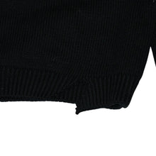 画像をギャラリービューアに読み込む, 極美品 AMBUSH アンブッシュ KNIT ZIP CARDIGAN ニット カーディガン 12115083 ブラック ワッペン ショート丈 Vネック ダメージ加工 23AW 中古 4a001738