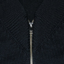 画像をギャラリービューアに読み込む, 極美品 AMBUSH アンブッシュ KNIT ZIP CARDIGAN ニット カーディガン 12115083 ブラック ワッペン ショート丈 Vネック ダメージ加工 23AW 中古 4a001738