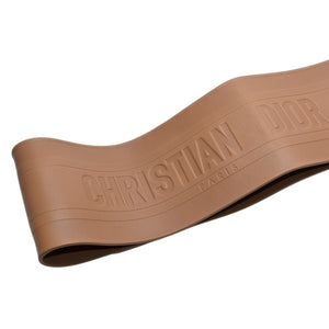 Very good condition CHRISTIAN DIOR D WAIST BELT D waist belt 23-MA-0290 Size 75 Leather Embossed logo Used 4a001559
