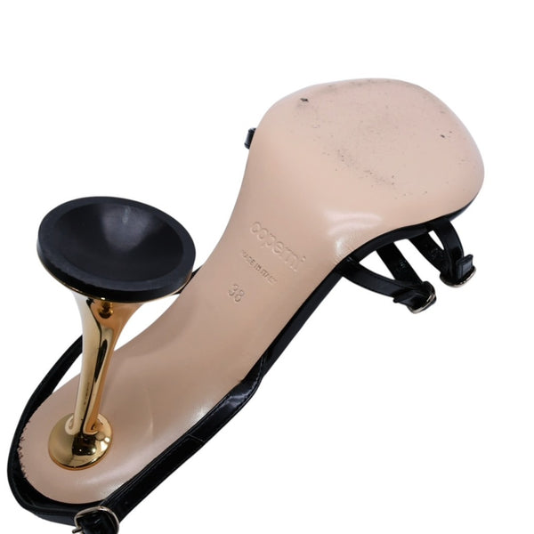 coperni Orchestra 90mm Orchestra 90mm heel sandals Size 38 Leather Black Gold Good Condition Used 4a001413