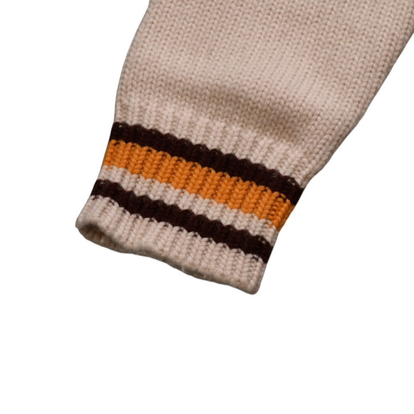 極美品 Rhude Mclaren ルード マクレーン シェニールパッチニットポロセーター 21AW ウール カシミヤ ニット 中古 4a001746