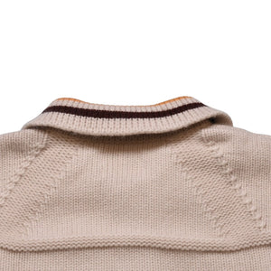 極美品 Rhude Mclaren ルード マクレーン シェニールパッチニットポロセーター 21AW ウール カシミヤ ニット 中古 4a001746