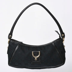 GUCCI グッチ GGキャンバス Shoulder Bag セミショルダーバッグ 130939 Black ブラック 美品 中古 4a001563