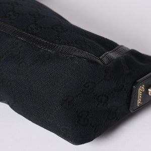 GUCCI グッチ GGキャンバス Shoulder Bag セミショルダーバッグ 130939 Black ブラック 美品 中古 4a001563