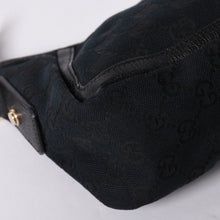 画像をギャラリービューアに読み込む, GUCCI グッチ GGキャンバス Shoulder Bag セミショルダーバッグ 130939 Black ブラック 美品 中古 4a001563