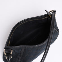 画像をギャラリービューアに読み込む, GUCCI グッチ GGキャンバス Shoulder Bag セミショルダーバッグ 130939 Black ブラック 美品 中古 4a001563