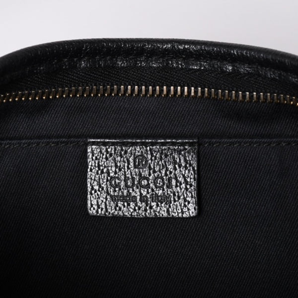 GUCCI グッチ GGキャンバス Shoulder Bag セミショルダーバッグ 130939 Black ブラック 美品 中古 4a001563