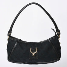 画像をギャラリービューアに読み込む, GUCCI グッチ GGキャンバス Shoulder Bag セミショルダーバッグ 130939 Black ブラック 美品 中古 4a001563