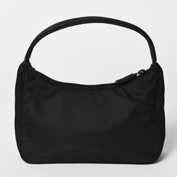Very Good Condition PRADA Hobo One Shoulder Bag MV515 Triangle Logo Triangle Logo Plate Nylon Black Used 4a001681