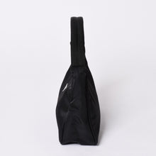 画像をギャラリービューアに読み込む, 極美品 PRADA プラダ ホーボー ワンショルダーバッグ MV515 トライアングルロゴ 三角ロゴプレート ナイロン ブラック 中古 4a001681