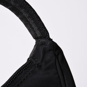 Very Good Condition PRADA Hobo One Shoulder Bag MV515 Triangle Logo Triangle Logo Plate Nylon Black Used 4a001681