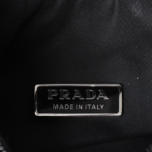 Very Good Condition PRADA Hobo One Shoulder Bag MV515 Triangle Logo Triangle Logo Plate Nylon Black Used 4a001681