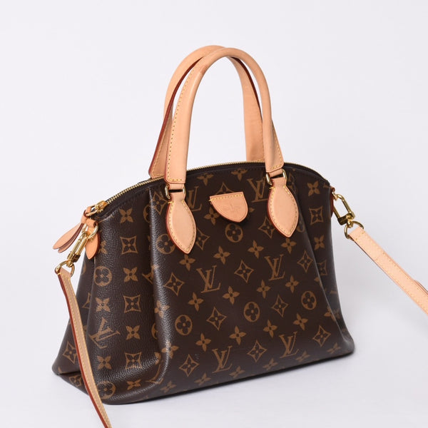 Very Good Condition LOUIS VUITTON Rivolie PM 2WAY Handbag M44543 Monogram Canvas Brown Used 4a001151