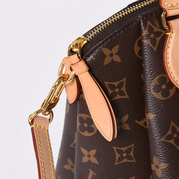 Very Good Condition LOUIS VUITTON Rivolie PM 2WAY Handbag M44543 Monogram Canvas Brown Used 4a001151