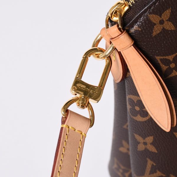 Very Good Condition LOUIS VUITTON Rivolie PM 2WAY Handbag M44543 Monogram Canvas Brown Used 4a001151
