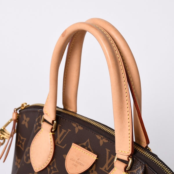 Very Good Condition LOUIS VUITTON Rivolie PM 2WAY Handbag M44543 Monogram Canvas Brown Used 4a001151