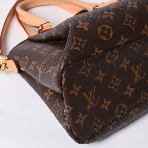 Very Good Condition LOUIS VUITTON Rivolie PM 2WAY Handbag M44543 Monogram Canvas Brown Used 4a001151
