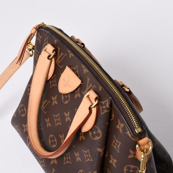 Very Good Condition LOUIS VUITTON Rivolie PM 2WAY Handbag M44543 Monogram Canvas Brown Used 4a001151