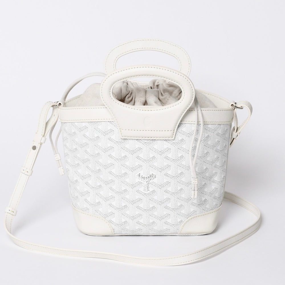 新品未使用 GOYARD ゴヤール 限定 ハンドバッグ ベルーガミニ オレンジ PVC レザー 35114566 ホワイト 4a001455