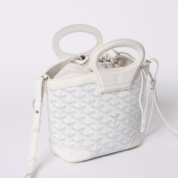 New and unused GOYARD Goyard Limited Handbag Beluga Mini Orange PVC Leather 35114566 White 4a001455