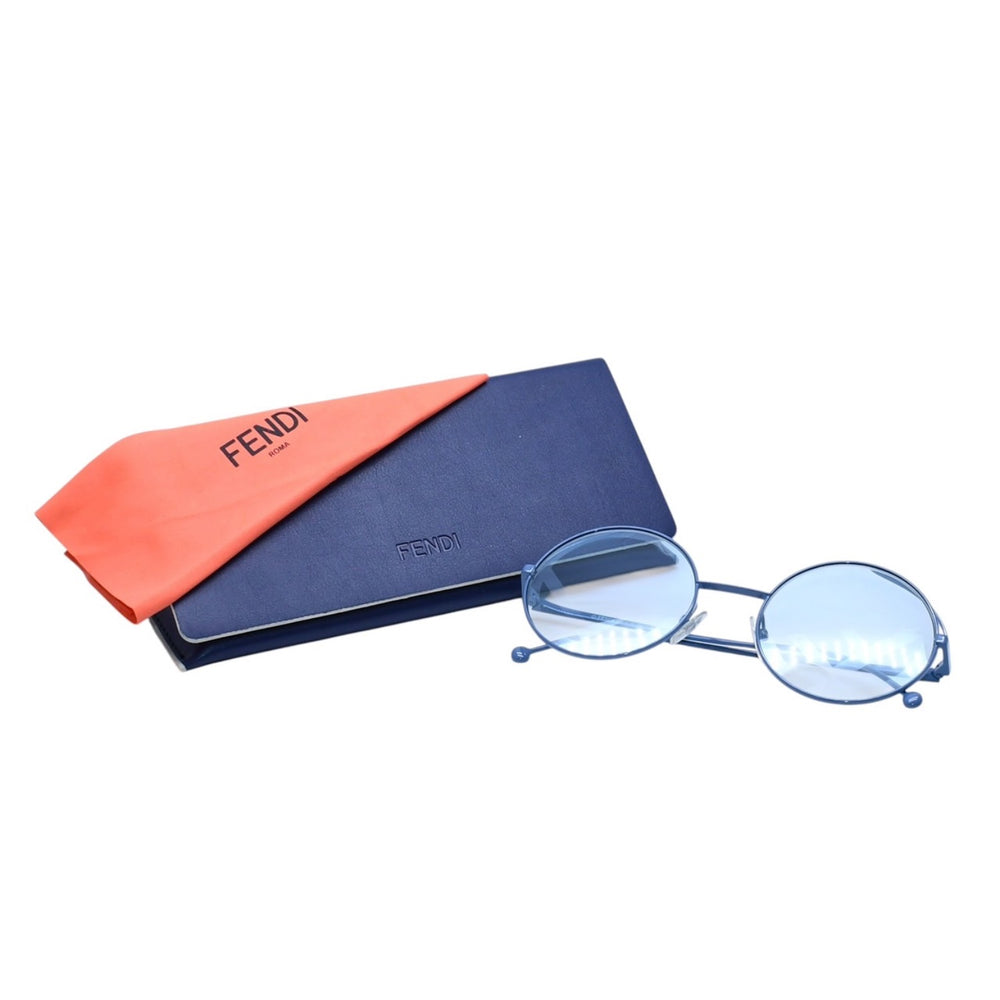 極美品 FENDI フェンディ Fendirama FF0343/S 53◻︎20 135 Sunglasses サングラス ターコイズブルー 中古 4a001567