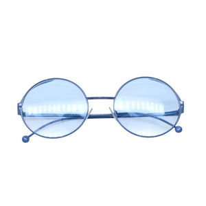 極美品 FENDI フェンディ Fendirama FF0343/S 53◻︎20 135 Sunglasses サングラス ターコイズブルー 中古 4a001567