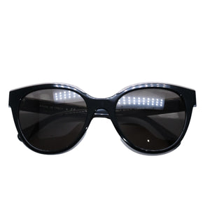 Mint condition CHANEL sunglasses, Coco Mark, 5414-A, size 54◻20 140 Beige Black Used 4a001605