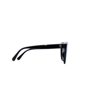 Mint condition CHANEL sunglasses, Coco Mark, 5414-A, size 54◻20 140 Beige Black Used 4a001605