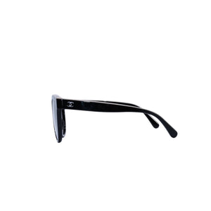 Mint condition CHANEL sunglasses, Coco Mark, 5414-A, size 54◻20 140 Beige Black Used 4a001605