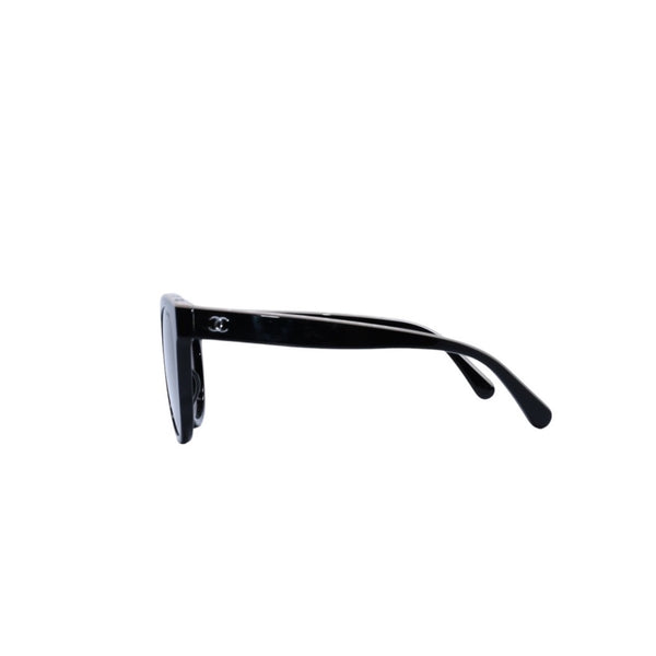 Mint condition CHANEL sunglasses, Coco Mark, 5414-A, size 54◻20 140 Beige Black Used 4a001605