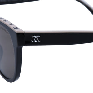 Mint condition CHANEL sunglasses, Coco Mark, 5414-A, size 54◻20 140 Beige Black Used 4a001605