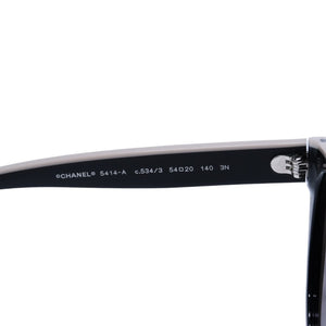 Mint condition CHANEL sunglasses, Coco Mark, 5414-A, size 54◻20 140 Beige Black Used 4a001605