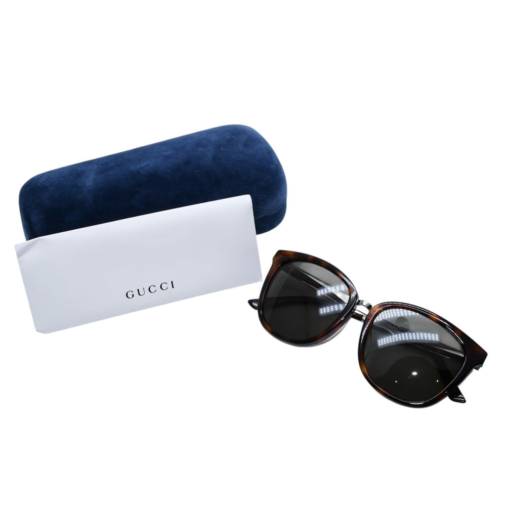 極美品 GUCCI グッチ Sunglasses サングラス GG0073SK 56◻︎18 150 グリーン シルバー金具 中古 4a001560