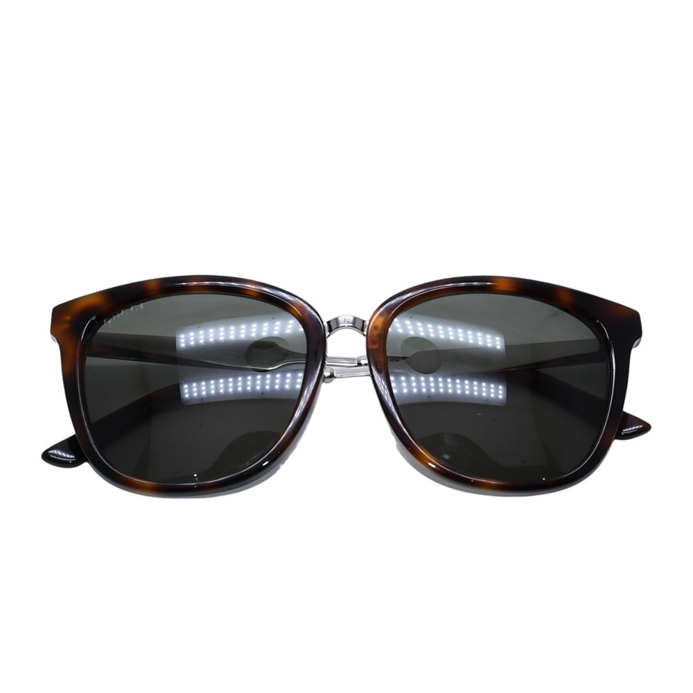 極美品 GUCCI グッチ Sunglasses サングラス GG0073SK 56◻︎18 150 グリーン シルバー金具 中古 4a001560