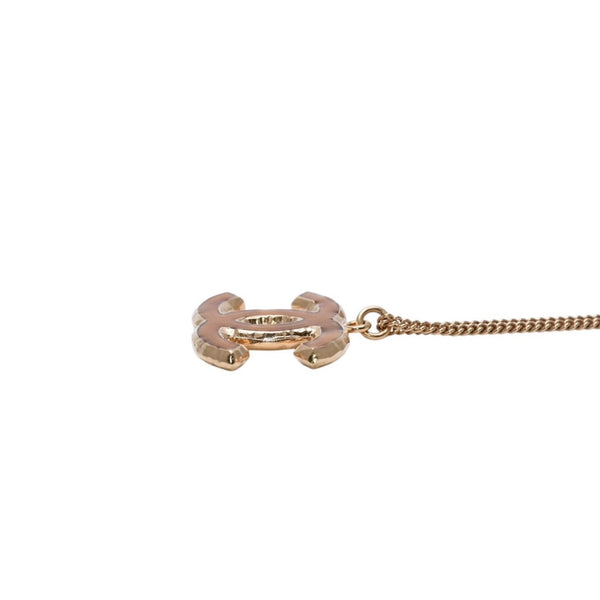 Very good condition CHANEL CHANEL necklace here mark orange double sided B11C gold necklace CC orange B11C GD double face good condition used 4a000658