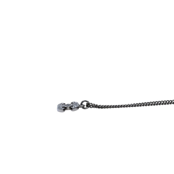 Very good condition CHANEL Chanel necklace rhinestone here mark silver 10V necklace CC rhinestone SV 10V good condition used 4a000630