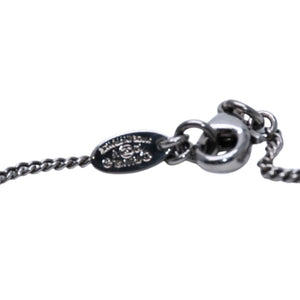 Very good condition CHANEL Chanel necklace rhinestone here mark silver 10V necklace CC rhinestone SV 10V good condition used 4a000630