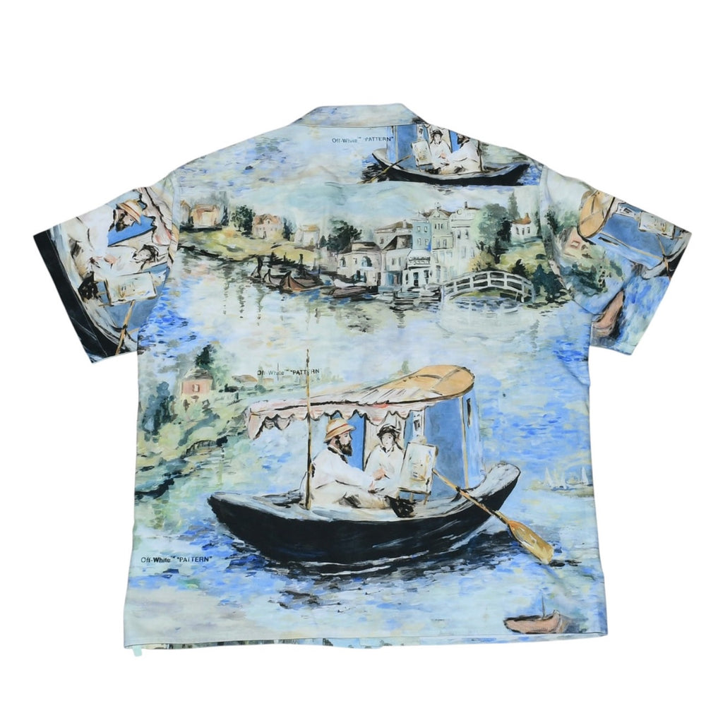 新品未使用 Off-White オフホワイト Lake Holiday Shirt マルチカラー オープンカラーシャツ 中古 4a001315