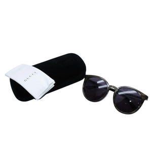 Mint condition GUCCI sunglasses GG0064SK 004 55◻20 135 Black Olive Used 4a001568