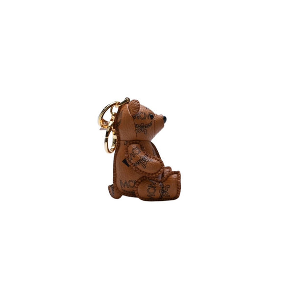 極美品 MCM エム・シー・エム Park ベアチャーム チャーム ヴィセトス ブラウン ブラック ゴールド金具 中古 4a001612